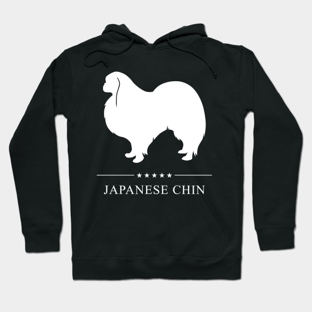 Japanese Chin Dog White Silhouette Hoodie by millersye